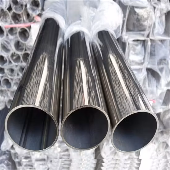 Tubo quadrato tondo SS ASTM AISI 201 304 316 316L 430 Decapaggio Ba 2b Lucido lucido Laminato a caldo a freddo Tubo senza saldatura/saldato in acciaio inossidabile per materiali da costruzione